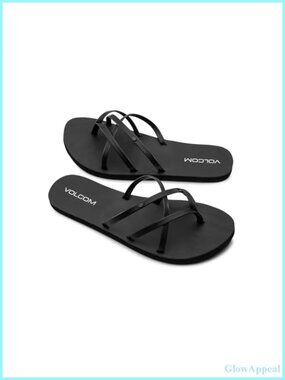 Strappy Faux Leather Flip Flop Slide Sandal with Arch Support